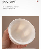 Regalos de empresa de publicidad al aire libre de alta gama, juego de tazas de té con tapa de viaje de Kung Fu de porcelana de jade de grasa de cordero, recto - details 17