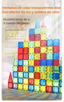 Bloques Magnéticos de Ventana de Moda DIY Coloridos Juguete Educativo Montessori para Interacción Padres-Hijos Regalos para Niños 2024 Romboss Bloques de Construcción con Objectivo Educativo de Flexibilidad Cognitiva Recomendada para Niños de 3-4 Años - details 7