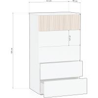 Armario Reversible Nitza Blanco Artik y Natur Medidas 190cm x 187cm x 40cm - details 56