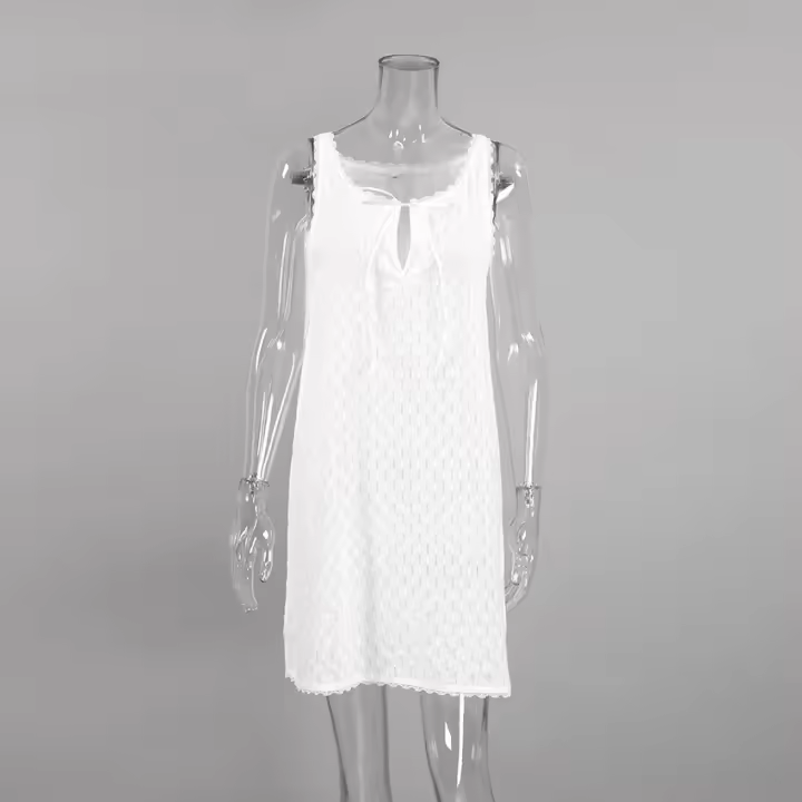 Camisón de Seda-Algodón para Mujer Verano 2025 Pantalones Cortos con Tirantes - 1