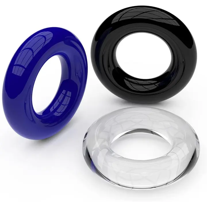 Anillos de silicona para pene de 3 colores Anillos de pene reutilizables para hombres, anillo de pene para mejorar la erección masculina y sexo más duradero, más fuerte, juguetes sexuales para adultos, juegos para hombres, mujeres, parejas, placer - 1