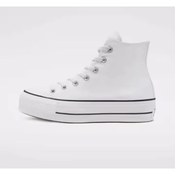Buroalma Zapatillas Plataforma Chuck Taylor All Star Plataforma bota Blanca. |     Clásicas y elegantes |     Estilo Urbano Retro - 1