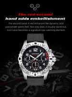 NORTH EDGE MACH Ⅱ solar Men 's Watch 316L stainless steel case three time Plate Night Light puntero TPR nylon Correa 104g - details 3