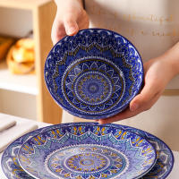 VANCASSO 16 piezas vajilla de porcelana azul con estampado de Mandala Para 4 Personas - details 11