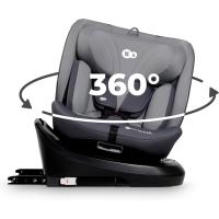 Silla de coche ajustable I-SIZE 40-150 cm con Isofix Asiento de bebé para niños Negro 360º - details 12