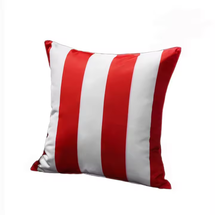 Funda de cojín colorida impermeable para exteriores, funda de almohada moderna y duradera, funda de almohada a rayas para sofá - 1