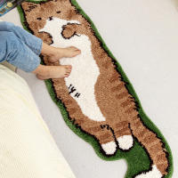 Lindo estilo insfeng gato alfombra de dormitorio de peluche en forma especial sofá de Sala de estar alfombra de niños alfombra de habitación antideslizante manta de cama - details 3