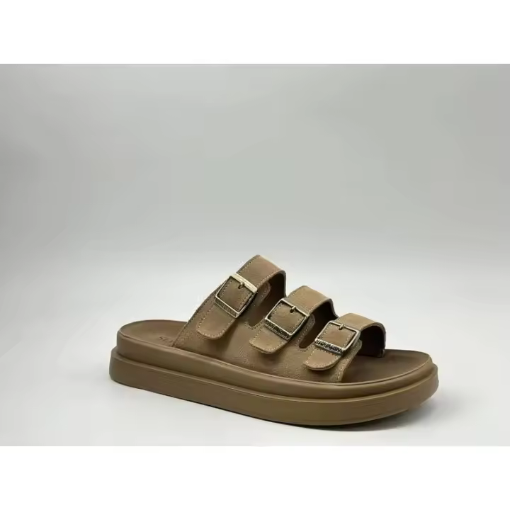 2024 Sandalias personalizadas para mujer, zapatillas de cuña para exteriores de talla grande con punta redonda, venta al por mayor para zapatos de mamá - 1