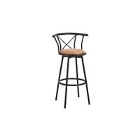 COSY Juego de 2 Taburete de Bar con Respaldo, Apoyabrazos y Reposapiés Sillas Tapizados de Gamuza Vintage Industrial Asiento de 72 cm de Altura para Cocina, Bar, Comedor, Marrón - details 21