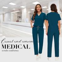 Uniforme de hospital suave, lavable y antiarrugas, conjunto de exfoliante veterinario para mascotas, conjuntos de exfoliantes médicos para mujeres, accesorios médicos para mujeres - details 14