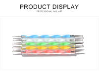 Pluma de Puntos KADS Colorida para Arte de Uñas 5PCS Cabeza Metálica Duradera Adecuada para Hacer Puntos Circulos Flores - details 1
