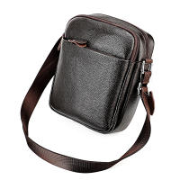 Bolso bandolera para hombre, piel auténtica de becerro, suave,bandolera cruzada de hombro, informal - details 16