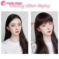 Para diadema trenzada, flequillo sintético, extensión de cabello, flecos falsos, Clip de pelo Natural en postizos para mujeres, Invisible Natural - details 1