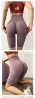 pantalones cortos de Yoga para mujer, mallas deportivas de cintura alta sin costuras, mallas deportivas de secado rápido para gimnasio y Fitness, pantalones elásticos de entrenamiento - details 13