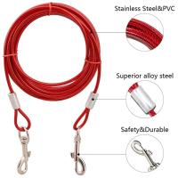 Cable de Atadura para Perros con Revestimiento de PVC Resistente a Masticaciones Longo suficiente para Perros Grandes Adecuado para Acampar al Aire Libre - details 7