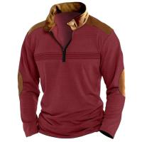 2025 Camisa a cuadros para hombre, polo deportivo de manga larga con cremallera - details 8