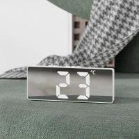 Reloj despertador LED electrónico para estudiantes, reloj Digital con Control por voz, doble repetición, 12/24H, alarmas duales - details 8