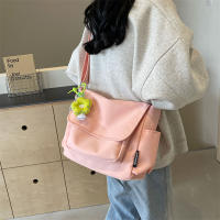 Bolso Messenger Casual para Mujer Color Sólido, Ligero, Correa Ajustable, Cierre de Cremallera, Bolso de Viaje Seguro, Gran Capacidad, Diseño Divertido - details 1