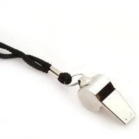 Silbato de Metal para árbitro deportivo de Rugby, herramienta de porristas de acero inoxidable con cuerda negra/amarilla, gran oferta - details 6