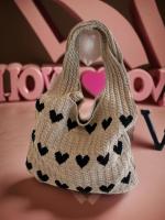 Bolso de lona  para mujer, Bolsos Bandolera Para Mujer,Bolso de compras  para mujer, bolsa de hombro de tela de lino - details 1