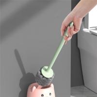 Escobilla y soporte para inodoro, Juego de cepillos de limpieza compactos para el baño, limpieza profunda - details 3