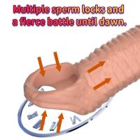 Empaque privado Extensor sexy reutilizable Condón retardante de la eyaculación Funda para pene Dildo masculino Juguetes sexuales para hombres Adultos 18+ Artículos eróticos - details 17