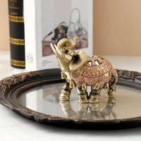 Estatua dorada de la suerte, estatuilla de riqueza, regalo, decoración del hogar, escultura de elefante Feng Shui - details 5