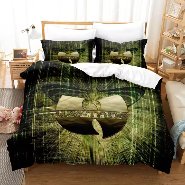 Wu Rapper Clan Tang juego de cama, funda de edredón, funda de almohada, King, Queen, Twin Size, niños, niñas y adultos - 1