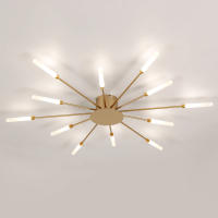 Goeco Luz de Techo LED Dorada 12 Cabezales, 12W, Montaje Directo, Eficiencia Energética - details 0