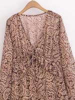 Ropa de mujer europea y americana vestido estampado decorativo laminado de mujer vestido popular regalo - details 3