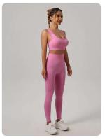 Conjunto de 2 uds de Yoga para mujer, sujetador con espalda hueca + pantalones cortos deportivos para levantamiento de cadera, conjunto de gimnasio sin costuras, ropa deportiva, chándal - details 7