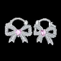 Anillos de pavimentación brillantes de circonita 2025 con lazo de plata pura Original, pendientes para mujer, regalos de joyería de aniversario - details 15