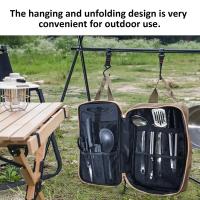 Juego de utensilios de cocina para acampada, utensilios de cocina portátiles con tenedores, 8 piezas - details 2