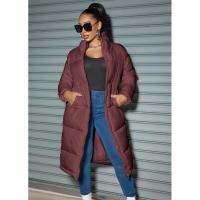 Chaqueta larga de algodón para mujer, camiseta cálida de Color sólido a la moda, invierno, 2024 - details 6