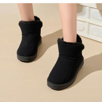 Botas de nieve zapatos casuales de algodón de cachemira de color sólido para mujer botas de algodón térmicas gruesas apiladas - details 12