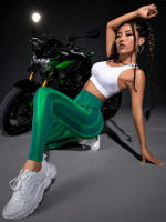 Pantalones de yoga sin costuras Tie-dye Aurora hip, pantalones de chándal de cintura ajustada, senderismo, deportes al aire libre necesarios - details 16