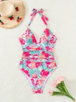 Bañador De Una Pieza Con Estampado De Leopardo Para Mujer, Bañador Con Escote Halter, Espalda Descubierta Sexy, Moda increíble Para Mujer - details 11