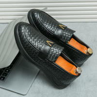 Zapatos Formales para Hombres Hechos a Mano Suela Gruesa PU Aumento de Altura - details 8