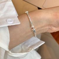 Pulsera de Fragmento de Perla de Estrella Irregular de Plata Esterlina Hecho a Mano - details 4