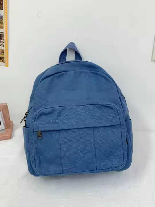 Mochila de Lona Casual Estilo Bosque para Estudiantes Sencillez Urbana Verano 2025 Cremallera - 1