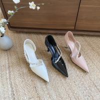 Tacones altos nuevo diseño de nicho temperamento pies no cansados ​​diamantes de imitación blanco stiletto zapatos de boda hueco sandalias - details 45
