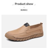 Nuevos zapatos informales de cabeza redonda para hombres, mocasines de cuero para hombres - details 31