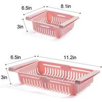 Caja de almacenamiento para refrigerador, compartimento telescópico, acabado multiusos, mantenimiento fresco, clasificación tipo tirador, cocina - details 4