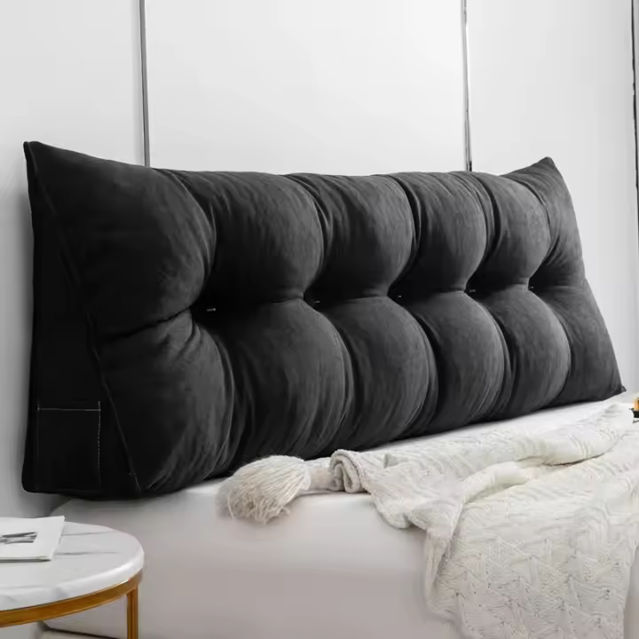 Almohada de cuña para cabecera de cama, almohada de cuña para cabecera, almohada de cabecera Triangular, almohadas grandes para sentarse en la cama, 200cm - 1