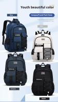 Mochila de escuela secundaria para niños, bolso de estudiante de secundaria de gran capacidad, mochila universitaria, mochila para portátil de viaje Simple y elegante - details 2