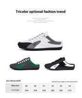 Zapatos planos de conducción de fondo suave de moda para hombre, zapatos casuales de primavera y verano con diseño de gorro, estilo de caminata de medio arrastre, sin cordones - details 4