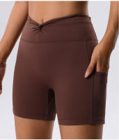 Pantalones Cortos De Deporte Para Mujer, Pantalones De Yoga De Cintura Alta Con 2 Bolsillos Laterales, Mallas Cortas De M - details 6