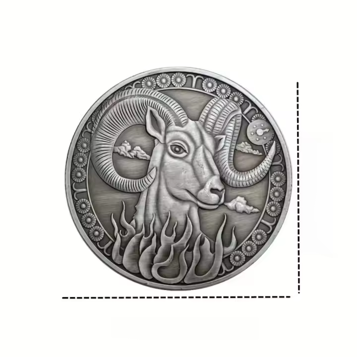 Moneda Commemorativa Con Colores Retro Y 12 Constelaciones Regalo Pequeño Para Amigos Medalla Coleccionable - 1