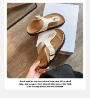 Zapatillas Birkenoln con Clip para mujer, chanclas con suela gruesa y punta abierta, plantilla de PVC, prendas de vestir elegantes fáciles de combinar, novedad de 2024 - details 1