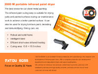 Lámpara de curado de pintura por infrarrojos DATOU BOSS, 2000 W, para secado de carrocerías, sincronización inteligente - details 1